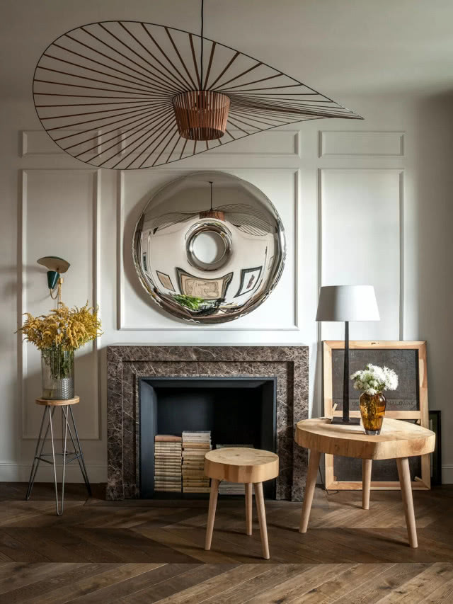 lustro nad kominkiem