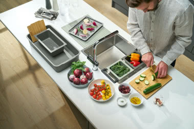 Rewelacyjny modułowy organizer do zlewozmywaka ALL-IN od Franke