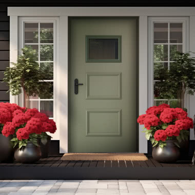 Naturalnie eleganckie - drzwi NOVA R04S i ich harmonijna zielona tonacja