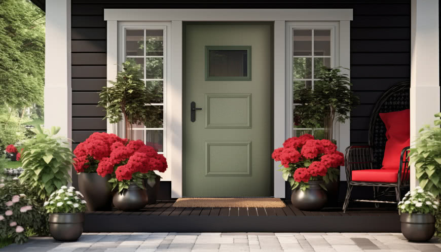 Naturalnie eleganckie - drzwi NOVA R04S i ich harmonijna zielona tonacja