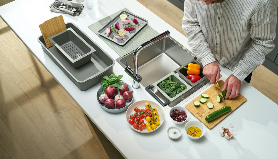 Rewelacyjny modułowy organizer do zlewozmywaka ALL-IN od Franke