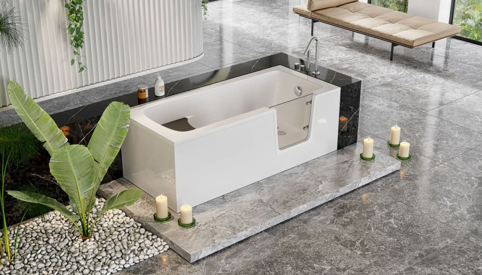 Wanna z drzwiami: wygodna łazienka dla seniora i nie tylko