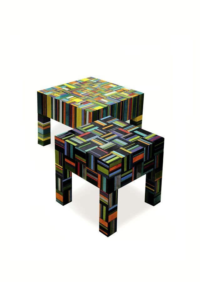 Stoliczki z ceramicznej mozaiki powstały w...