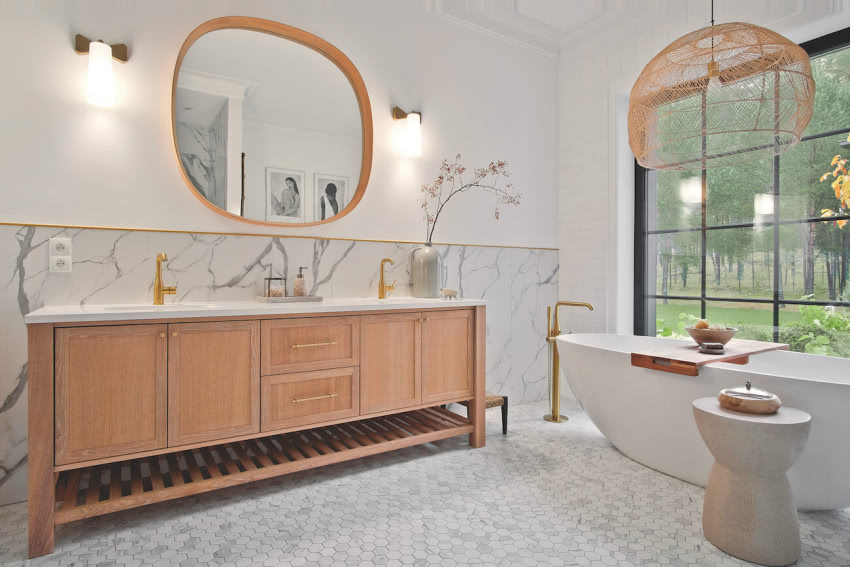 Ponadczasowa elegancja salonu kąpielowego,...