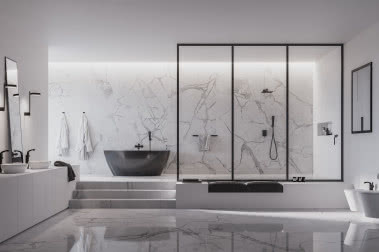 Czarno-biała łazienka - najpiękniejsze aranżacje