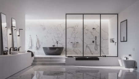 Czarno-biała łazienka - najpiękniejsze aranżacje