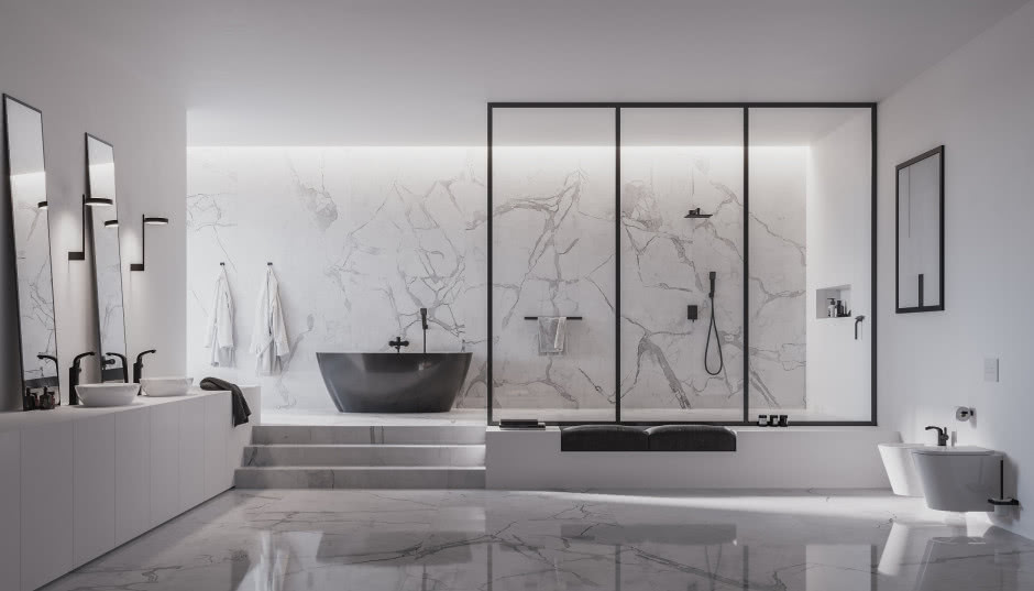 Czarno-biała łazienka - najpiękniejsze aranżacje