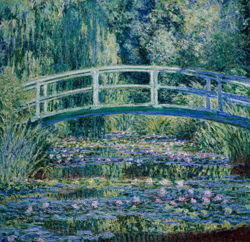 Claude Monet, "Lilie wodne i most japoński"