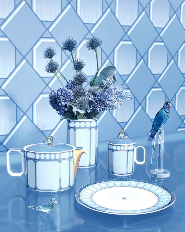 zastawa stołowa Rosenthal niebieska Signum