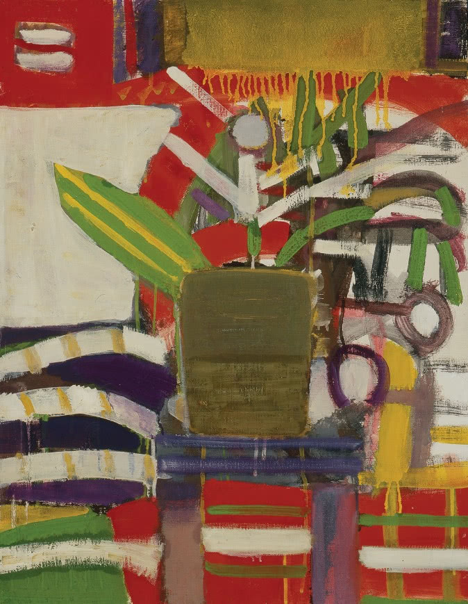 "Fikus na pasiastym tle", 1974, własność rodziny...