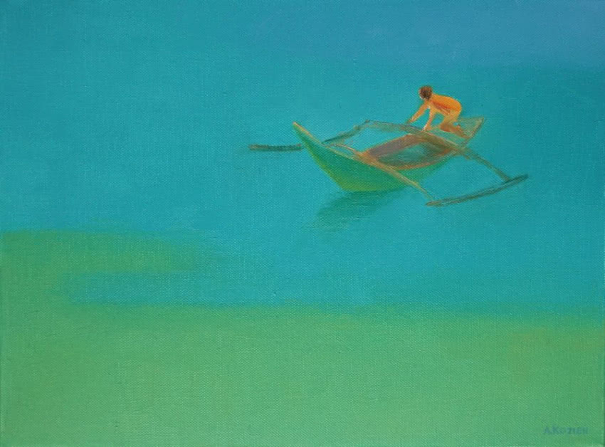 Agnieszka Kozień, "Na wodzie VII", olej, płótno,...