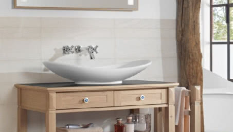 Rustykalny styl w łazience - dębowe meble True Oak