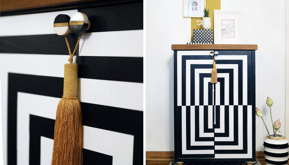 Op-artowa szafka, czyli sztuka renowacji mebli - w praktyce