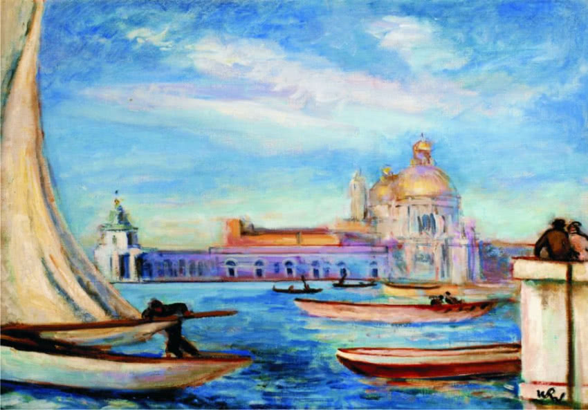 Wojciech Weiss, "Wenecja - widok na kościół...