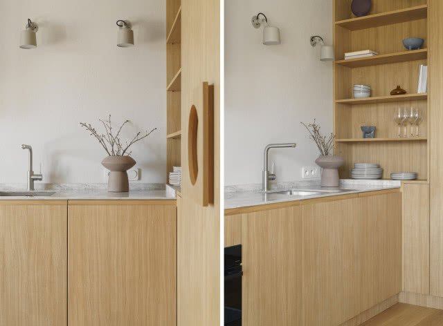 dębowa kuchnia drewniana