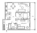 Plan wnętrza nowoczesnego mieszkania 