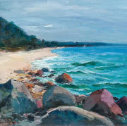 Wojciech Weiss, "Pejzaż", olej, płótno, 45 x 64...