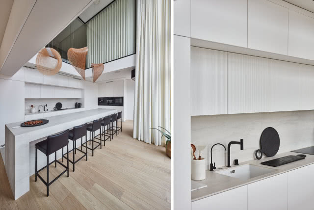 Ogromna wyspa kuchenna ze stołem