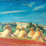 Wojciech Weiss, "Pejzaż", olej, płótno, 45 x 64...