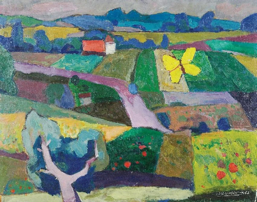 Kazimierz Podsadecki, "Pola", 1953, olej,...