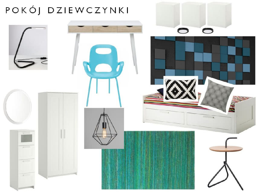 Katarzyna Wielopolska - moodboard pokój...