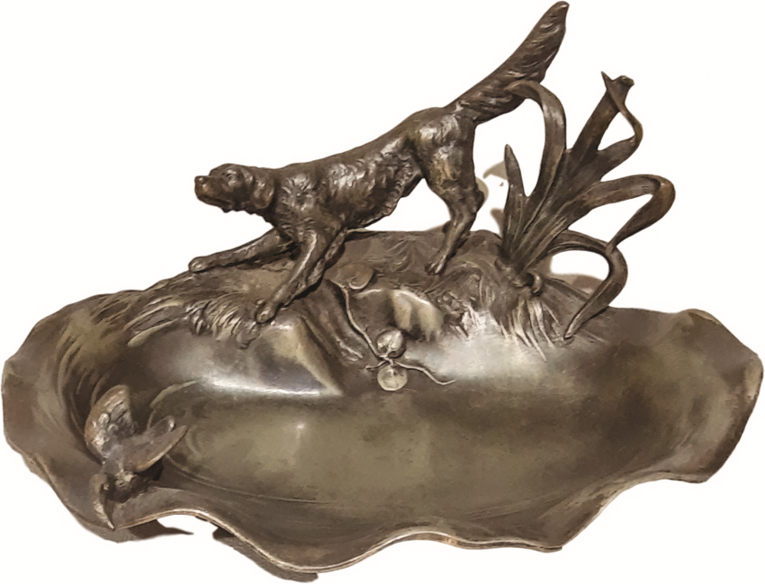 Paterka
z psem myśliwskim, Niemcy, XIX w.,...