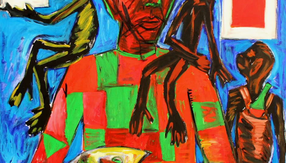 Malarz, księżyc i policja - malarstwo Zdzisława Nitki