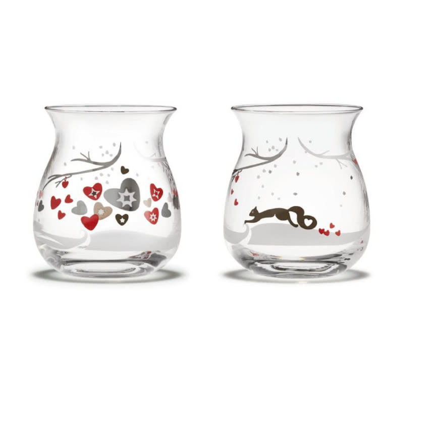 Szklane świeczniki z kolekcji Christmas, wys....