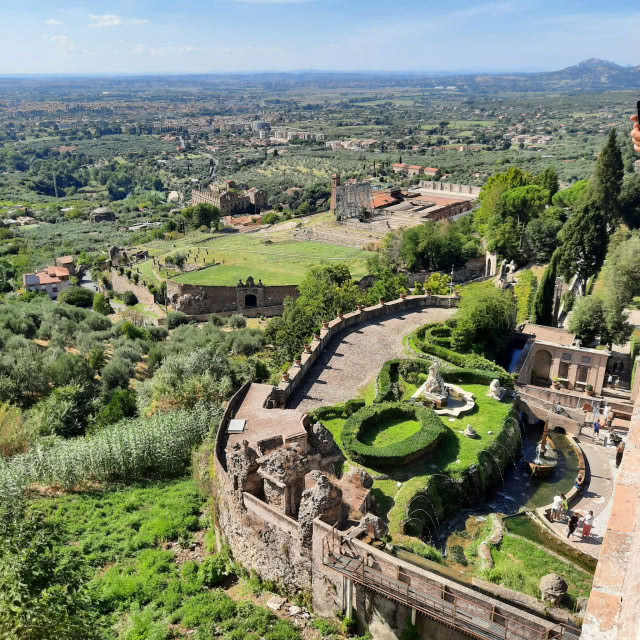 widok na ogród Villa d'Este
