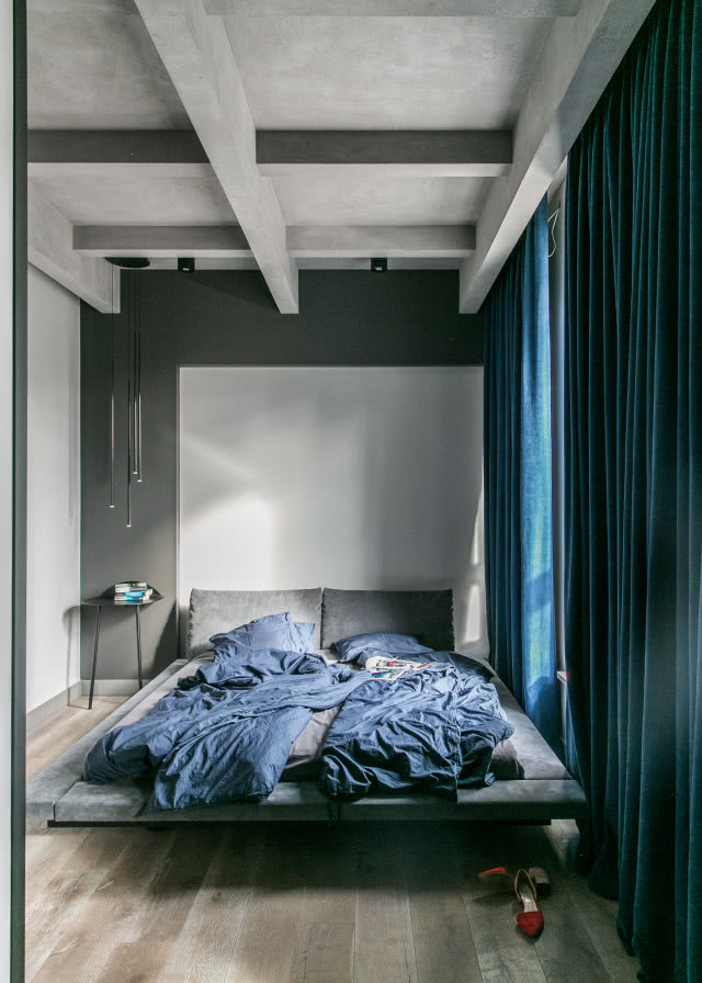 Sypialnia w stylu loftowym