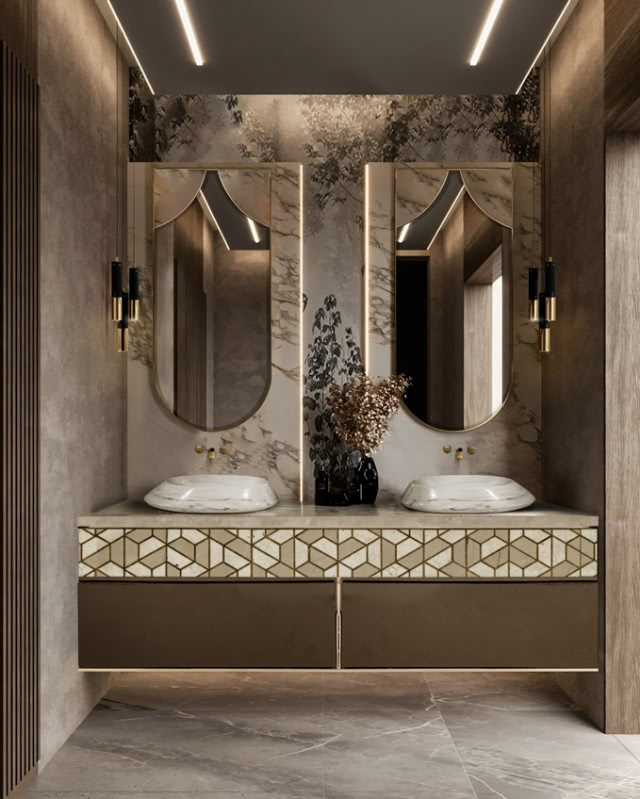 łazienka cała w brązach