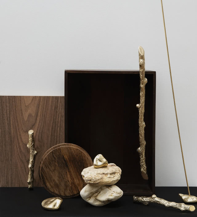 Uchwyty meblowe Twig, Stone
// OrganicCollection (mosiądz 100%)