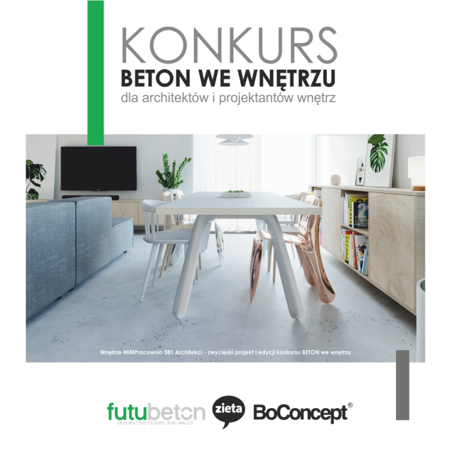 Konkurs Beton we wnętrzu
