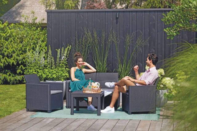 meble na taras szare