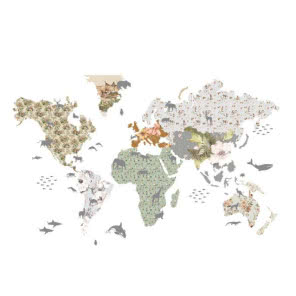 Naklejka ścienna Mapa, 150x90cm, Dekornik, MAMISSIMA, 281 zł