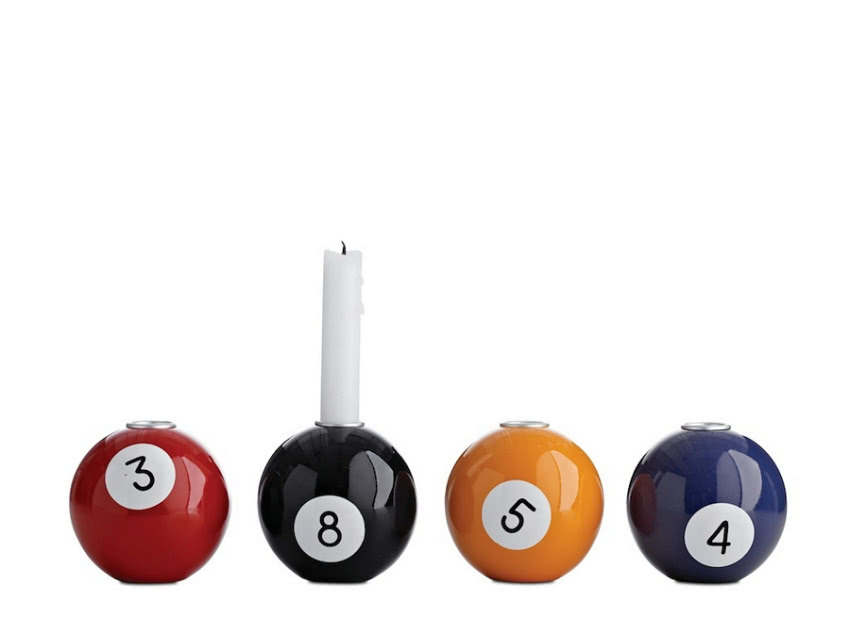 Świecznik Bilard w kształcie bilardowej kuli,...