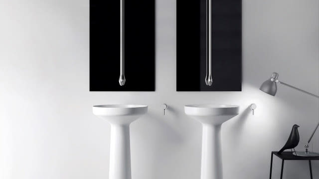 Armatura do montażu na suficie Bernstein DROP 135 – długość 135 cm - wykończenie czarny mat lub chrom.