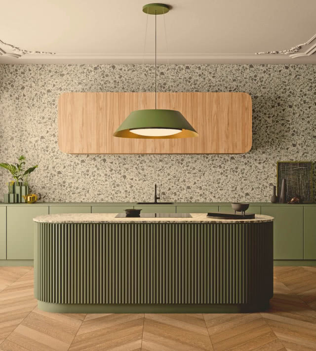 zielony okap kuchenny