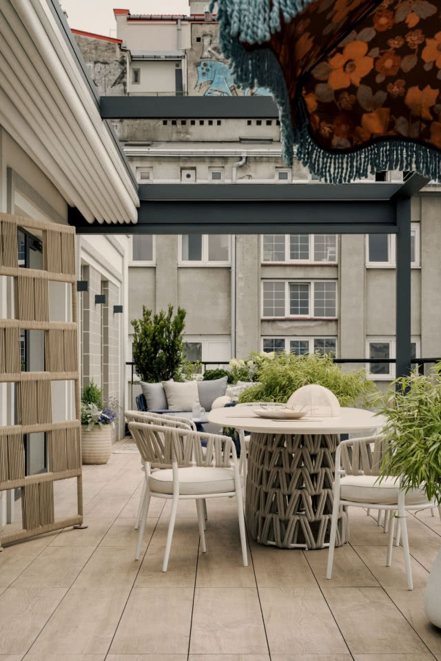 taras w mieszkaniu na Powiślu