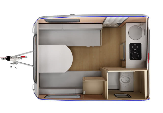 wnętrze przyczepy kempingowej