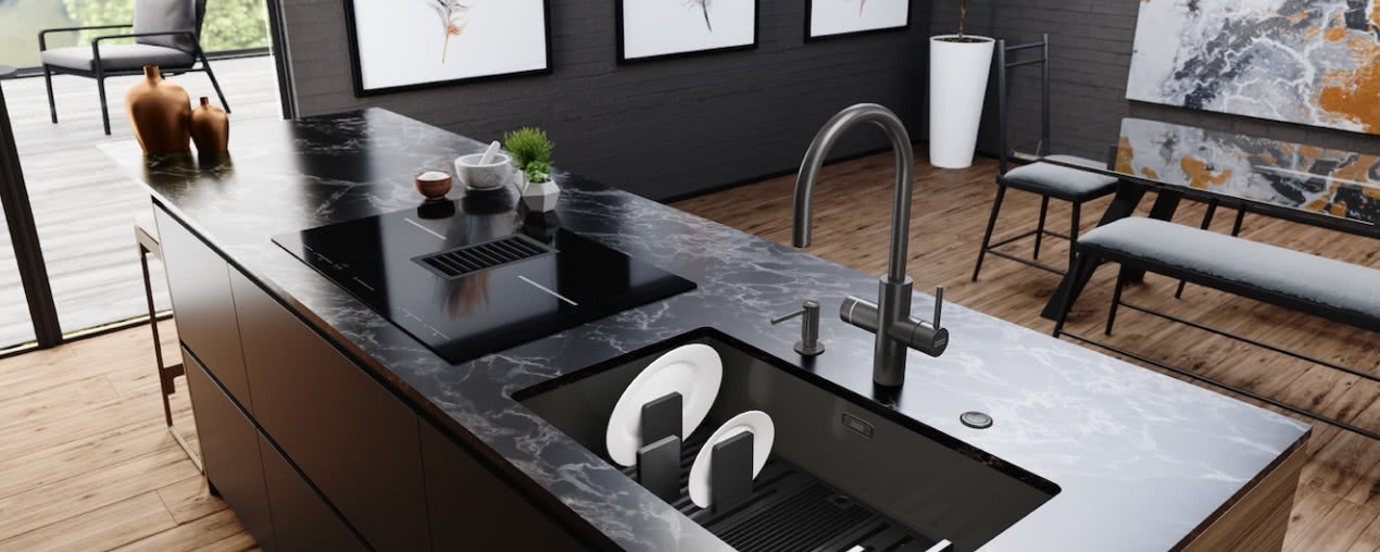 Franke Mythos Water Hub – bateria filtrująca w pięciu kolorach, które odmienią Twoją kuchnię