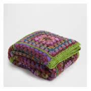 Dziergany wełniany koc