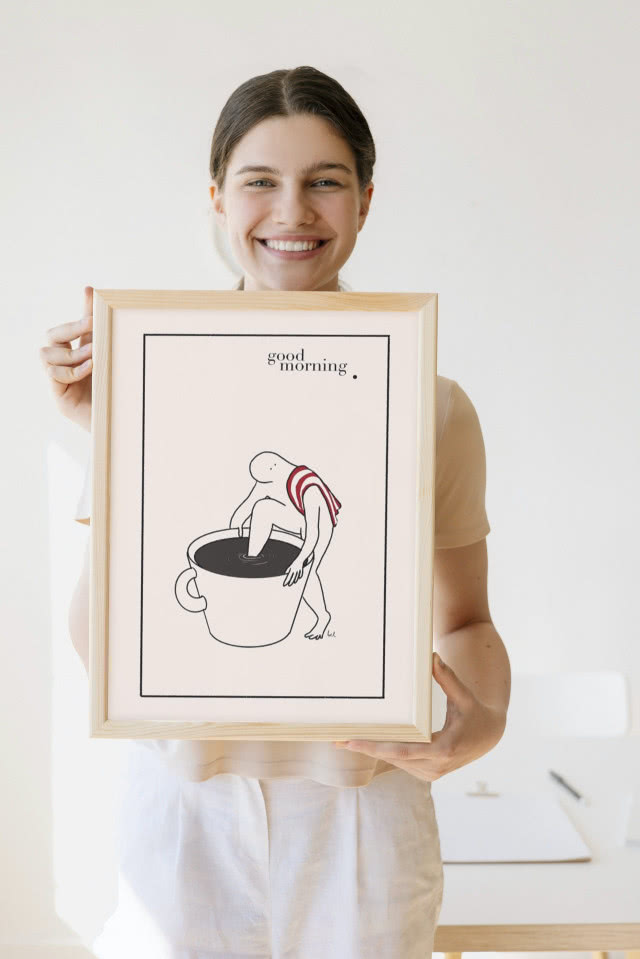 Kawka, Plakat wydrukowany na papierze bardzo dobrej jakości 240 g. Dostępny w czterech formatach. PotatoFace