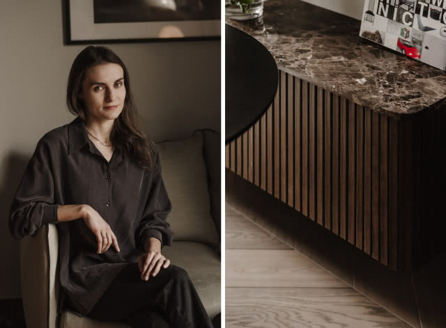 mieszkanie pełne drewna i kamienia