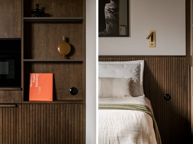 mieszkanie pełne drewna i kamienia