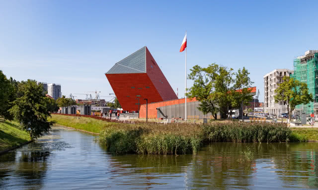 Widok na Muzeum II Wojny Światowej w Gdańsku