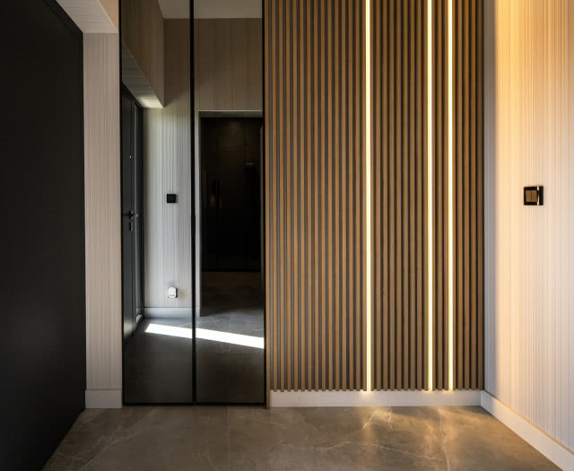 Lamele drewniane z podświetleniem led