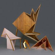 Koronkowy stołek Projekty Lootah są zarazem...