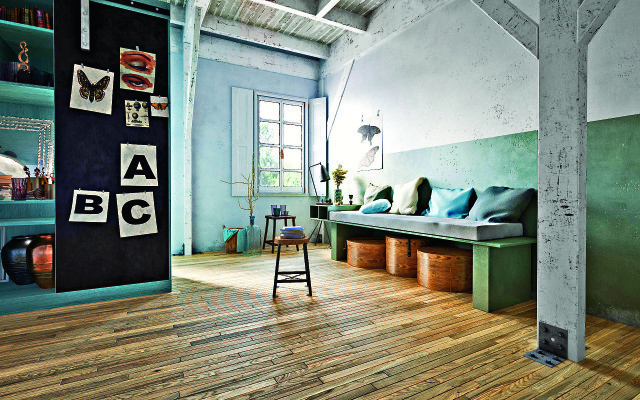 Podłoga w stylu vintage