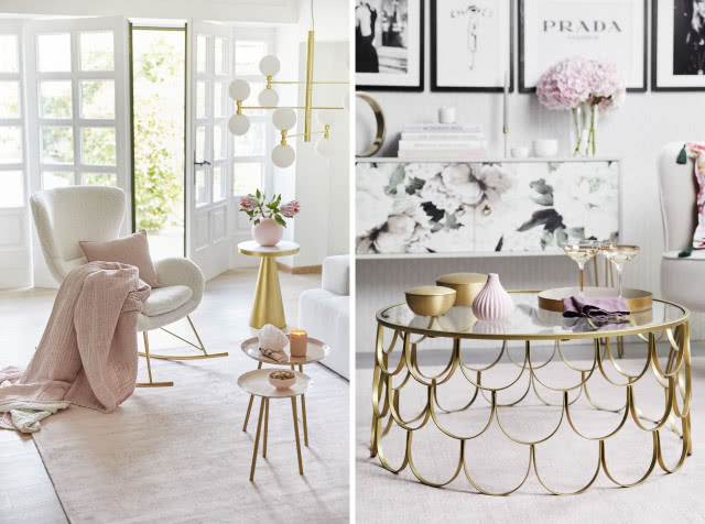 wnętrze w stylu glamour